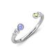 4 - Makena Tanzanite and Peridot Open Wedding Band 