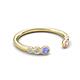 5 - Makena Tanzanite and Pink Sapphire Open Wedding Band 