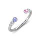 4 - Makena Tanzanite and Pink Sapphire Open Wedding Band 