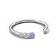 5 - Makena Tanzanite and Pink Sapphire Open Wedding Band 