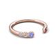 5 - Makena Tanzanite and Pink Tourmaline Open Wedding Band 