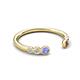 5 - Makena Tanzanite and Pink Tourmaline Open Wedding Band 