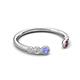 5 - Makena Tanzanite and Rhodolite Garnet Open Wedding Band 