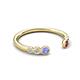 5 - Makena Tanzanite and Rhodolite Garnet Open Wedding Band 
