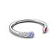 5 - Makena Tanzanite and Ruby Open Wedding Band 