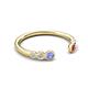 5 - Makena Tanzanite and Ruby Open Wedding Band 