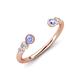 4 - Makena Tanzanite and Lab Grown Diamonds Open Wedding Band 