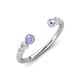 4 - Makena Tanzanite and Lab Grown Diamonds Open Wedding Band 