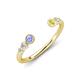 4 - Makena Tanzanite and Yellow Diamond Open Wedding Band 