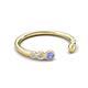 5 - Makena Tanzanite and Yellow Diamond Open Wedding Band 