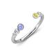 4 - Makena Tanzanite and Yellow Diamond Open Wedding Band 