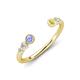 4 - Makena Tanzanite and Yellow Sapphire Open Wedding Band 