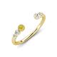 4 - Makena Yellow Diamond and Lab Grown Diamonds Open Wedding Band 