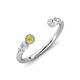 4 - Makena Yellow Diamond and Lab Grown Diamonds Open Wedding Band 