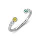 4 - Makena Yellow Diamond and Created Alexandrite Open Wedding Band 