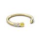 5 - Makena Yellow Diamond and Created Alexandrite Open Wedding Band 