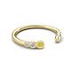 5 - Makena Yellow Diamond and Aquamarine Open Wedding Band 