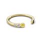 5 - Makena Yellow Diamond and Black Diamond Open Wedding Band 