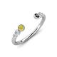 4 - Makena Yellow Diamond and Black Diamond Open Wedding Band 
