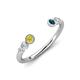 4 - Makena Yellow Diamond and Blue Diamond Open Wedding Band 