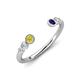 4 - Makena Yellow Diamond and Blue Sapphire Open Wedding Band 