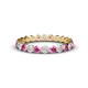1 - Valerie 3.00 mm Pink Sapphire and Diamond Eternity Band 