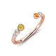 4 - Makena Yellow Diamond and Citrine Open Wedding Band 