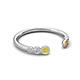 5 - Makena Yellow Diamond and Citrine Open Wedding Band 