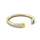 5 - Makena Yellow Diamond and Emerald Open Wedding Band 