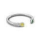 5 - Makena Yellow Diamond and Green Garnet Open Wedding Band 