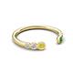 5 - Makena Yellow Diamond and Green Garnet Open Wedding Band 