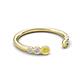 5 - Makena Yellow Diamond and Peridot Open Wedding Band 