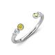 4 - Makena Yellow Diamond and Peridot Open Wedding Band 