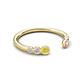 5 - Makena Yellow Diamond and Pink Sapphire Open Wedding Band 