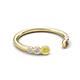 5 - Makena Yellow Diamond and Pink Tourmaline Open Wedding Band 