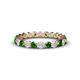1 - Valerie 3.00 mm Green Garnet and Diamond Eternity Band 