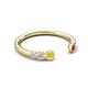 5 - Makena Yellow Diamond and Ruby Open Wedding Band 