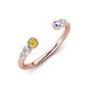 4 - Makena Yellow Diamond and Tanzanite Open Wedding Band 