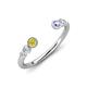 4 - Makena Yellow Diamond and Tanzanite Open Wedding Band 