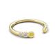 5 - Makena Yellow Diamond and Lab Grown Diamonds Open Wedding Band 