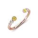 4 - Makena Yellow Diamond and Lab Grown Diamonds Open Wedding Band 