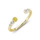 4 - Makena Yellow Sapphire and Lab Grown Diamonds Open Wedding Band 