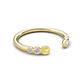 5 - Makena Yellow Sapphire and Lab Grown Diamonds Open Wedding Band 