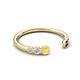 5 - Makena Yellow Sapphire and Amethyst Open Wedding Band 