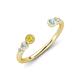 4 - Makena Yellow Sapphire and Aquamarine Open Wedding Band 