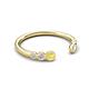 5 - Makena Yellow Sapphire and Aquamarine Open Wedding Band 