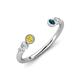 4 - Makena Yellow Sapphire and Blue Diamond Open Wedding Band 