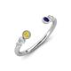 4 - Makena Yellow Sapphire and Blue Sapphire Open Wedding Band 