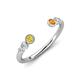 4 - Makena Yellow Sapphire and Citrine Open Wedding Band 