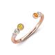 4 - Makena Yellow Sapphire and Citrine Open Wedding Band 